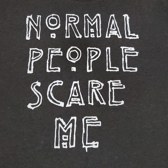 American Horror Story "Normal People Scare Me" Gray & White  Graphic Tee Size 3x - Picture 2 of 4